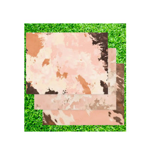 Feuille De Papier Cadeau Vache de coho étonnante Blush Western Cow