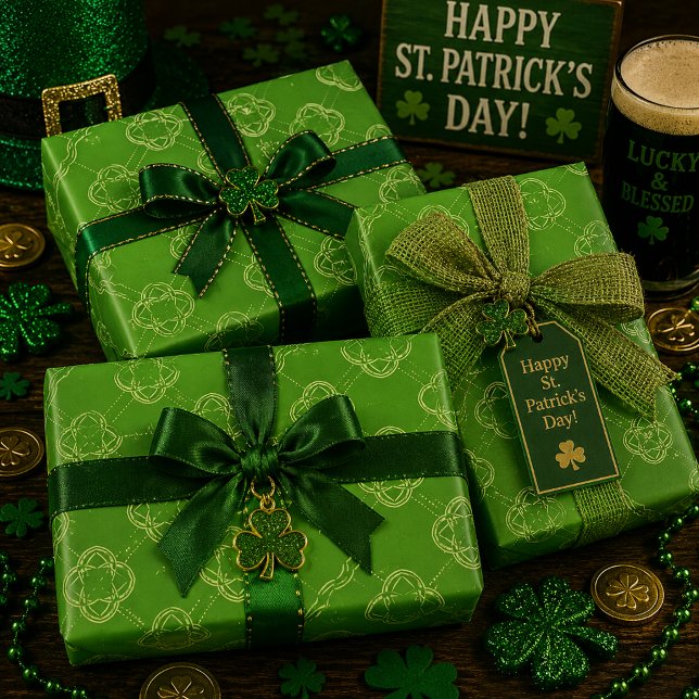 Feuille De Papier Cadeau Valse du Trèfle (Créateur téléchargé)