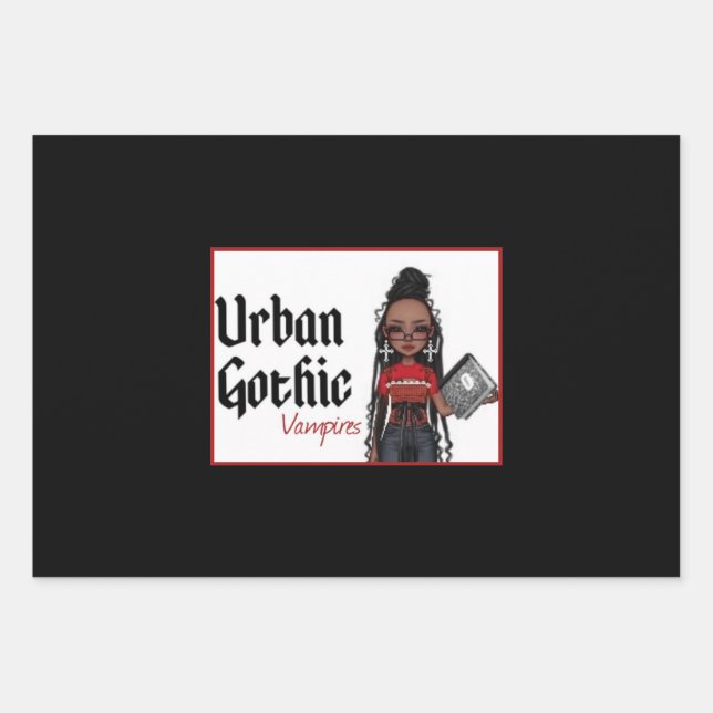 Feuille De Papier Cadeau Vampires gothique urbain Enveloppe cadeau 10 (Devant)