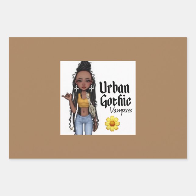 Feuille De Papier Cadeau Vampires gothique urbain Enveloppe cadeau 4 (Devant)