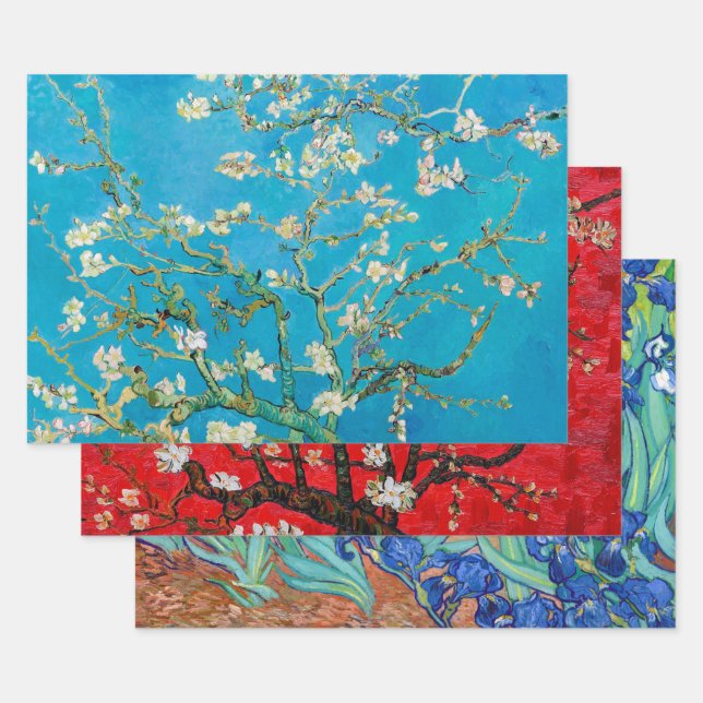 Feuille De Papier Cadeau Van Gogh, Blossoms (Lot)