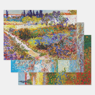 Feuille De Papier Cadeau Van Gogh, Jardin Fleur