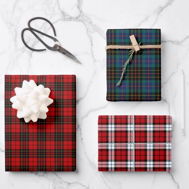 Feuille De Papier Cadeau Variations Clan Brodie Tartan (Recto)