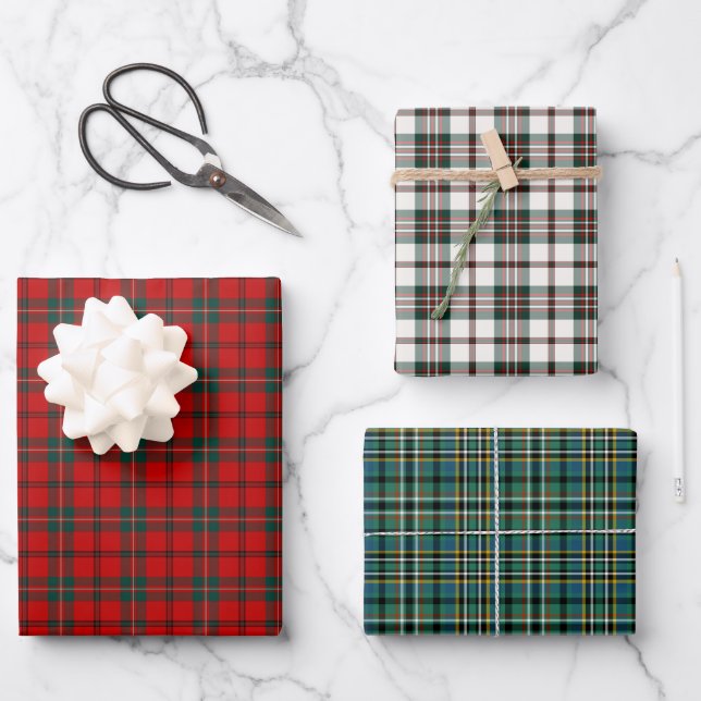 Feuille De Papier Cadeau Variations Clan Scott Tartan (Recto)