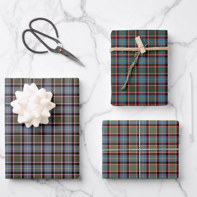 Feuille De Papier Cadeau Variations Tartan Stirling (Recto)