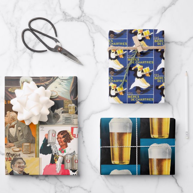 Feuille De Papier Cadeau Variété de la bière (Recto)