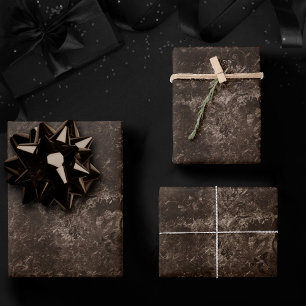 Feuille De Papier Cadeau Velvety Bronze Damask   Grunge baroque Brown