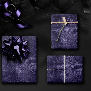 Papier cadeau / papier cadeau luxe violet satiné brillant 150 x 70 cm - Papier  cadeau