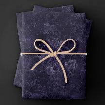 Velvety Midnight Damask | Indigo Purple Grunge