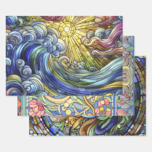 Feuille De Papier Cadeau Verre tendu