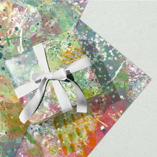 Feuille De Papier Cadeau Vert Abstrait coloré Toutes les occasions