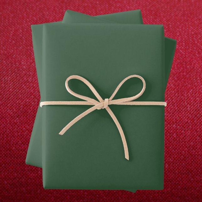 Feuille De Papier Cadeau Vert émeraude foncé uni (Créateur téléchargé)