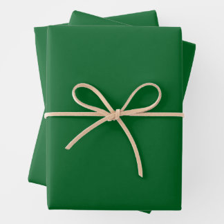 Feuille De Papier Cadeau Vert foncé de forêt uni Moderne