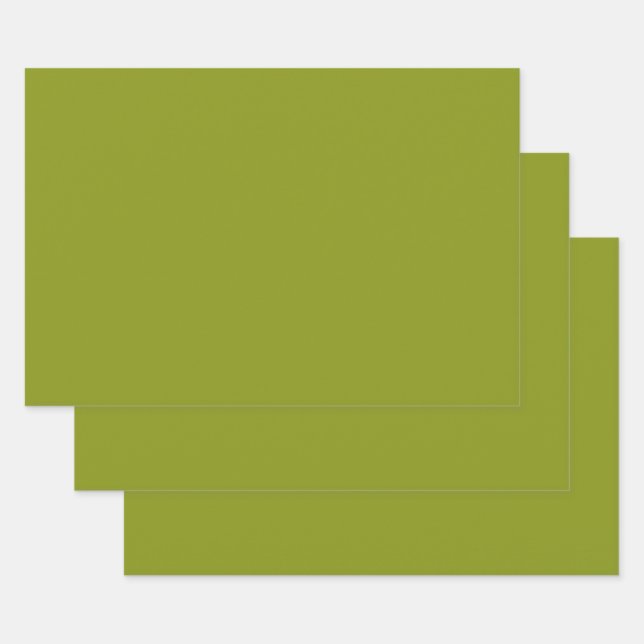Feuille De Papier Cadeau Vert tendance (couleur unie) (Lot)