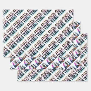 Feuille De Papier Cadeau Vibrations de Sorcière Halloween Mixte