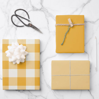Feuille De Papier Cadeau Vichy tangerine