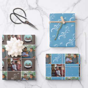 Feuille De Papier Cadeau Village d'hiver de boule de neige en verre Noël 2 
