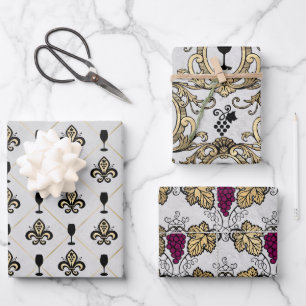 Feuille De Papier Cadeau Vin Rouge