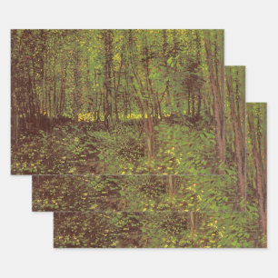 Feuille De Papier Cadeau Vincent van Gogh - Arbres et sous-bois