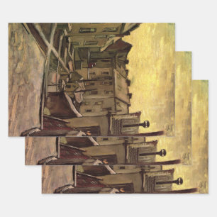 Feuille De Papier Cadeau Vincent van Gogh, Arrières-cours de vieilles maiso