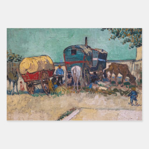 Feuille De Papier Cadeau Vincent Van Gogh - Caravanes, Camp de Tziganes prè