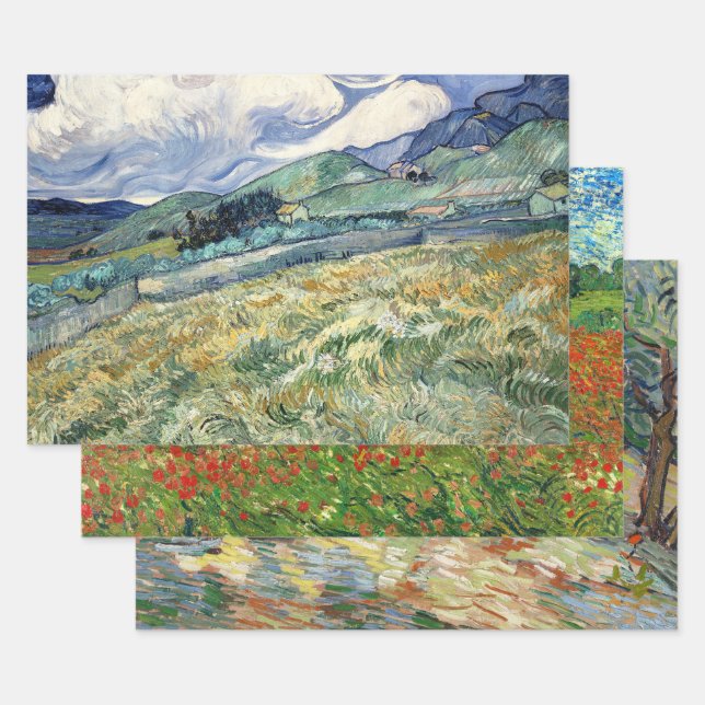 Feuille De Papier Cadeau Vincent Van Gogh Fine Art Decoupage (Lot)