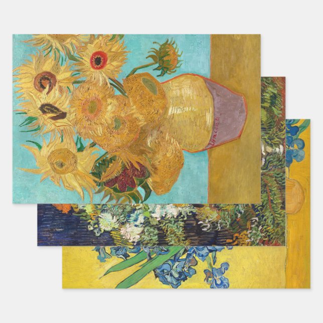 Feuille De Papier Cadeau Vincent Van Gogh Fine Art Decoupage (Lot)