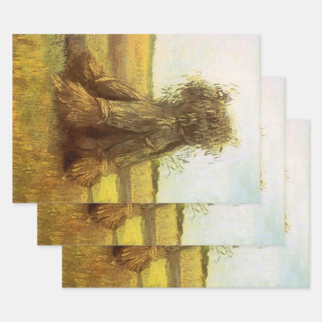 Feuille De Papier Cadeau Vincent van Gogh - Gerbes de blé (Lot)
