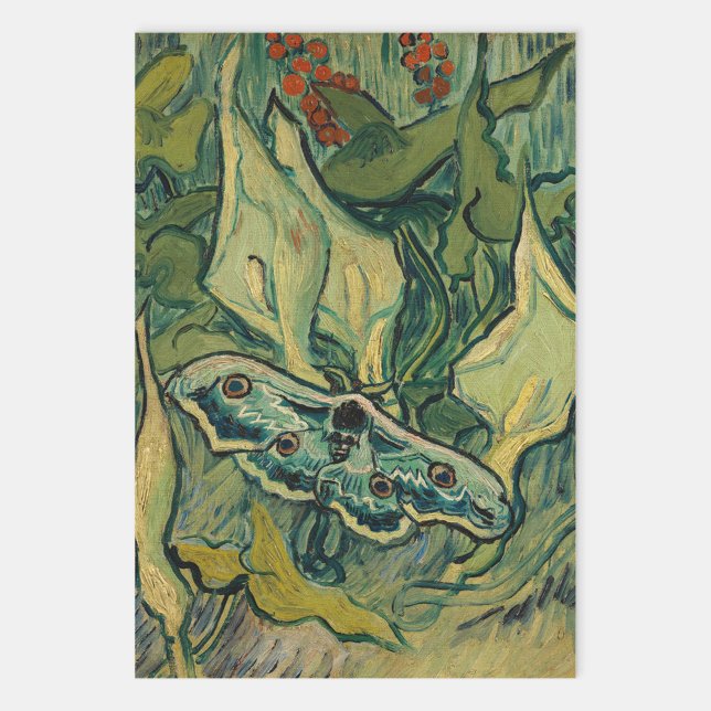 Feuille De Papier Cadeau Vincent van Gogh - Giant Peacock Moth (Créateur téléchargé)