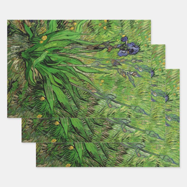 Feuille De Papier Cadeau Vincent van Gogh - Iris (Lot)