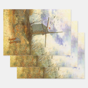 Feuille De Papier Cadeau Vincent van Gogh - Moulin de la Galette, le moulin