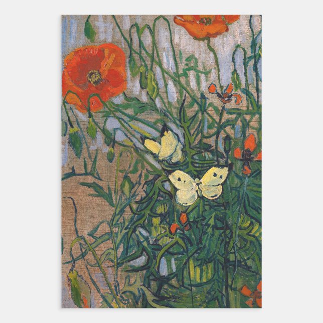 Feuille De Papier Cadeau Vincent van Gogh - Papillons et papillons (Créateur téléchargé)