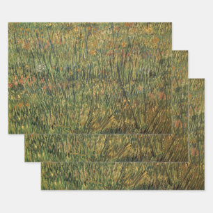 Feuille De Papier Cadeau Vincent van Gogh - Pâturage en fleurs