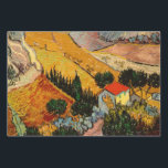 Feuille De Papier Cadeau Vincent van Gogh - Paysage, Maison et Plowman<br><div class="desc">Paysage avec Maison et Plowman / Vallée avec Plowman vu d'en haut - Vincent van Gogh,  1889</div>