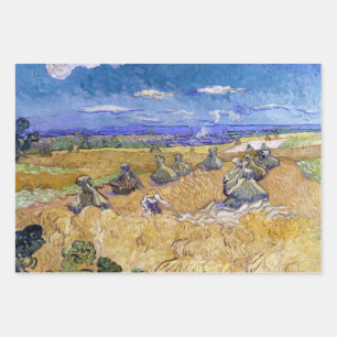 Feuille De Papier Cadeau Vincent van Gogh - Pile de blé avec les lecteurs