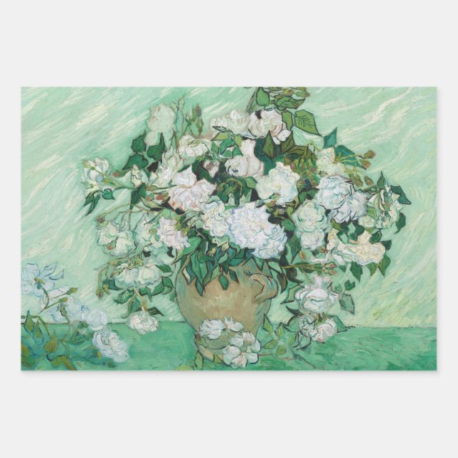 Feuille De Papier Cadeau Vincent van Gogh - Rose (Devant)