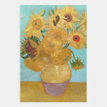 Feuille De Papier Cadeau Vincent Van Gogh - Vase avec douze tournesols<br><div class="desc">Vase avec douze tournesols / Vase avec douze douze tournesols - Vincent Van Gogh,  janvier 1889 - Sunflowers 1889 répétition de troisième version (F455)</div>