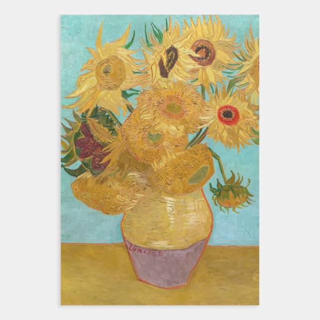Feuille De Papier Cadeau Vincent Van Gogh - Vase avec douze tournesols (Créateur téléchargé)