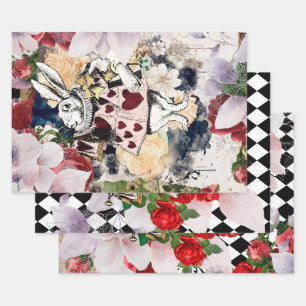 Feuille De Papier Cadeau Vintage Alice au pays des merveilles