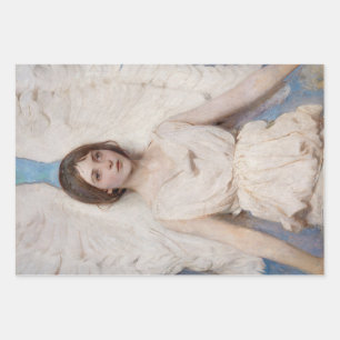 Feuille De Papier Cadeau Vintage Angel Abbott Handerson Thayer Decoupage