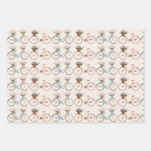 Feuille De Papier Cadeau Vintage Bicyclette Boho Tassel