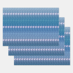 Feuille De Papier Cadeau Vintage Blue Floral Violets fond d'écran motif