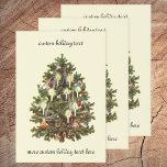 Feuille De Papier Cadeau Vintage Christmas, Decorated Victorian Tree<br><div class="desc">Easy to customize wrapping paper sheets,  add your own special holiday message! Customize further to add a background color.
Vintage illustration Merry Christmas holiday image featuring a decorated pine tree. This classic Victorian fir tree die cut has burning candles for lights,  strings of beads,  ornaments and toys for decorations.</div>