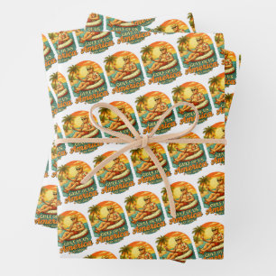Feuille De Papier Cadeau Vintage drôle Trump Amérique du Golfe 2025
