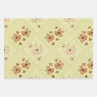 Feuille De Papier Cadeau Vintage Floral Print Wrapping Paper Sheets