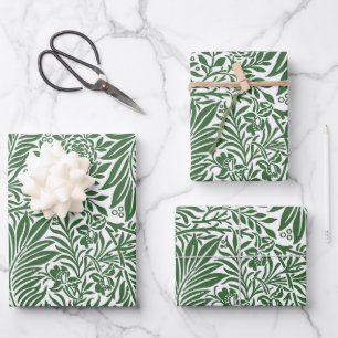 Feuille De Papier Cadeau Vintage Floral William Morris Willow Bough Green