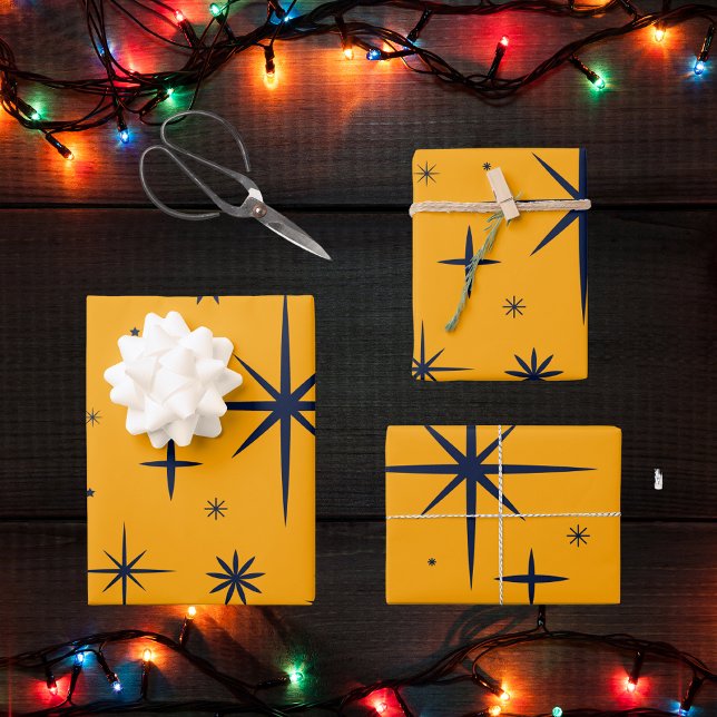 Feuille De Papier Cadeau Vintage moderne Abstrait Noël (Créateur téléchargé)