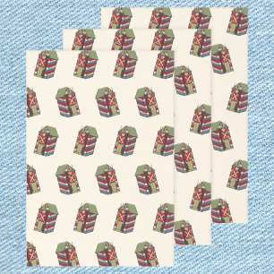 Feuille De Papier Cadeau Vintage Motif de Noël, Nutcracker Toy Soldier