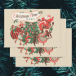 Feuille De Papier Cadeau Vintage Noël Père Noël et enfants dansants<br><div class="desc">Noël en action ! Illustration vintage Joyeuse image de Noël avec un Père Noël Jolly Dansant avec des enfants autour d'un arbre de Noël décoré. Des garçons,  des filles et même un chien chiot dansent avec Père Noël !</div>