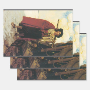 Feuille De Papier Cadeau Vintage Pirates Buccaneer était un camarade pittor